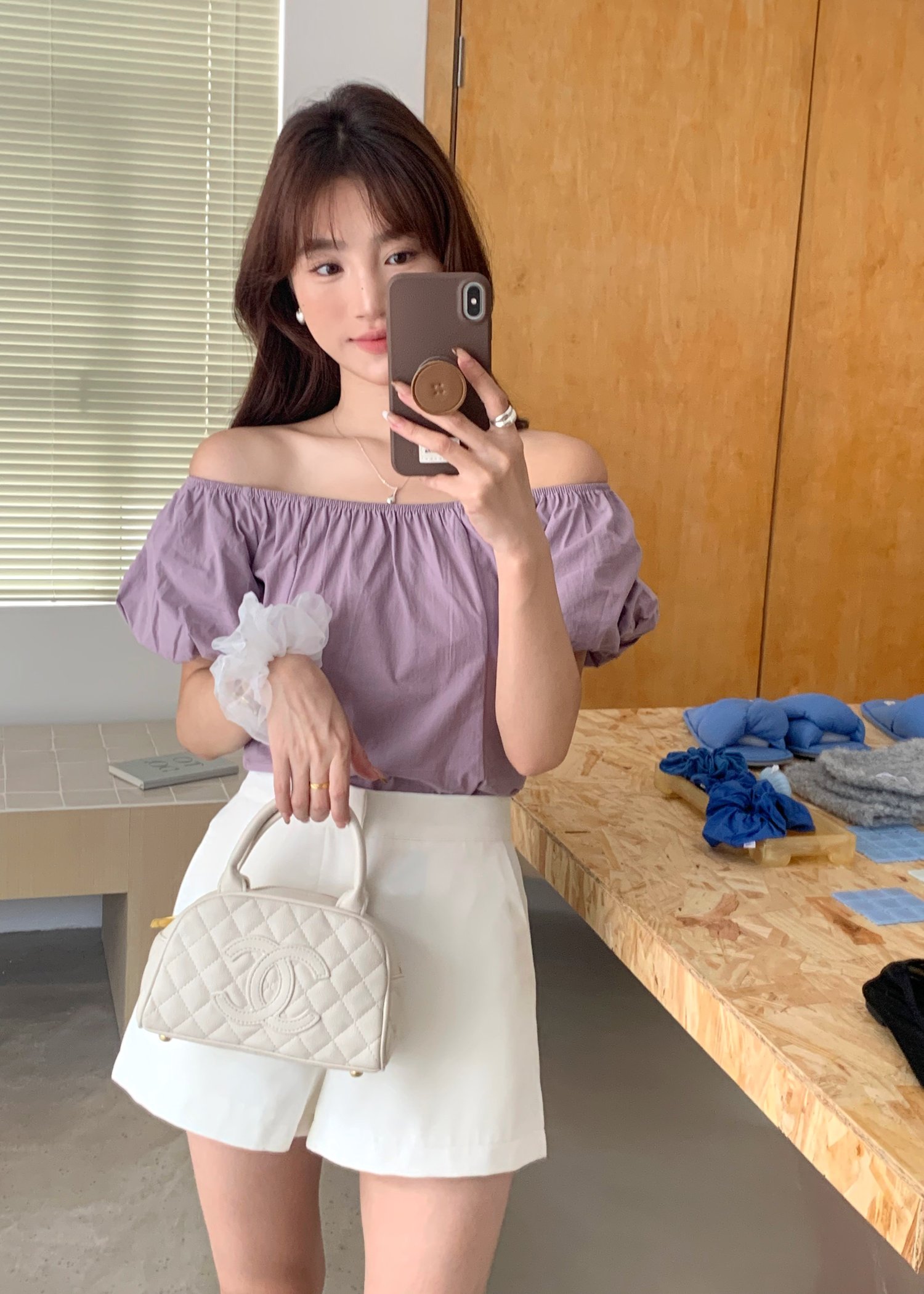 (DEFECT) Zoe Two Ways Top in Faded Purple