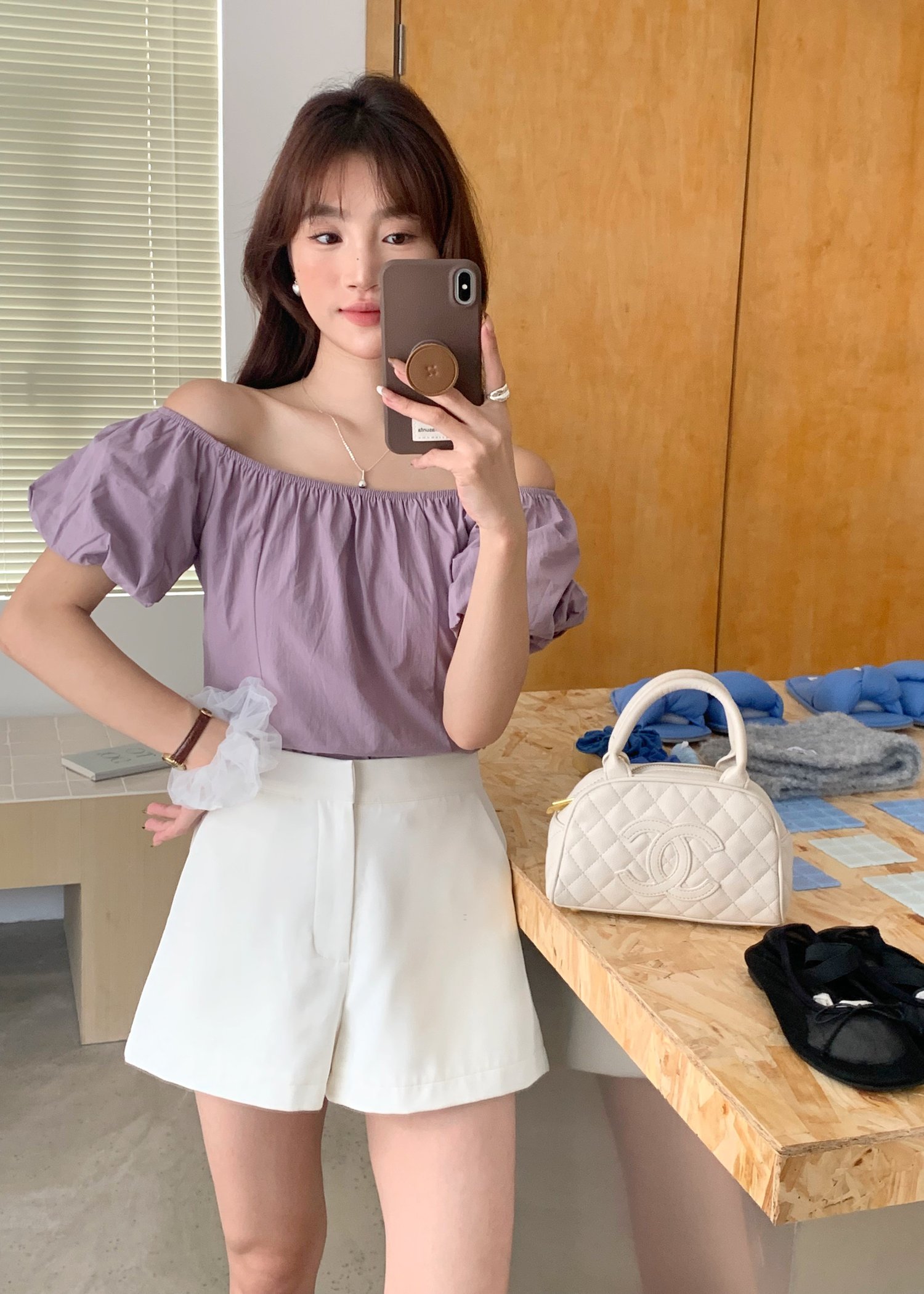 (DEFECT) Zoe Two Ways Top in Faded Purple