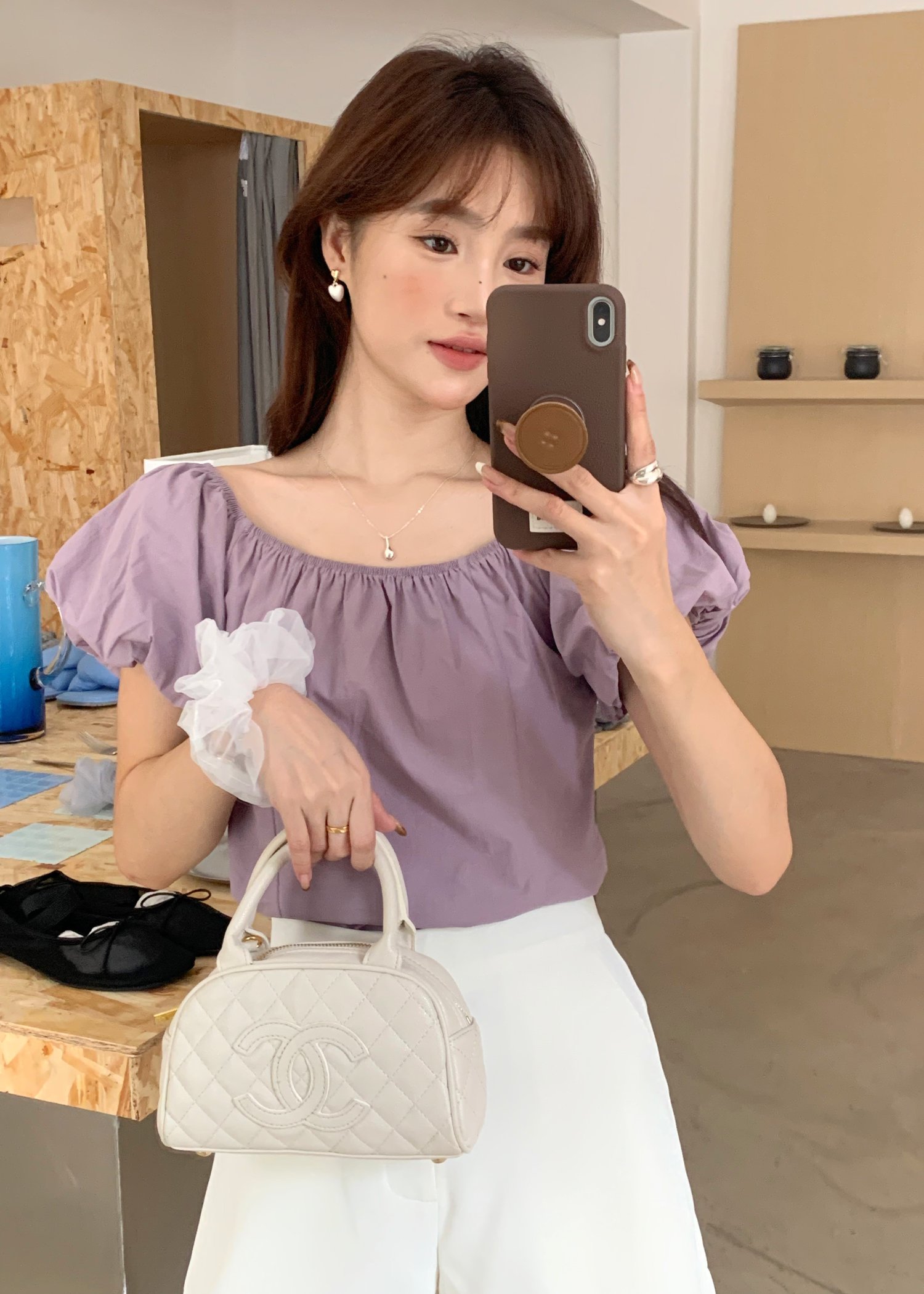 (DEFECT) Zoe Two Ways Top in Faded Purple