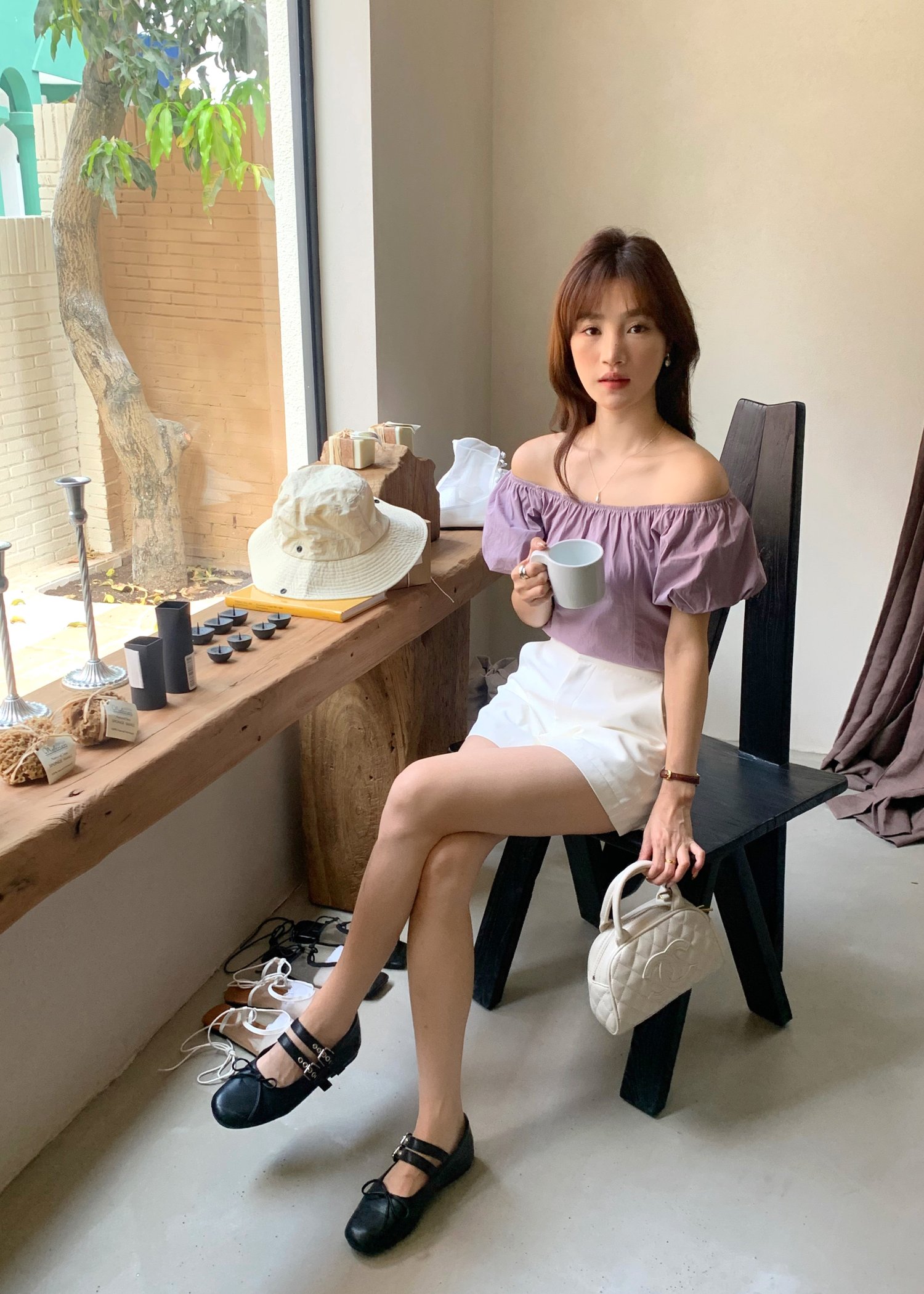 (DEFECT) Zoe Two Ways Top in Faded Purple