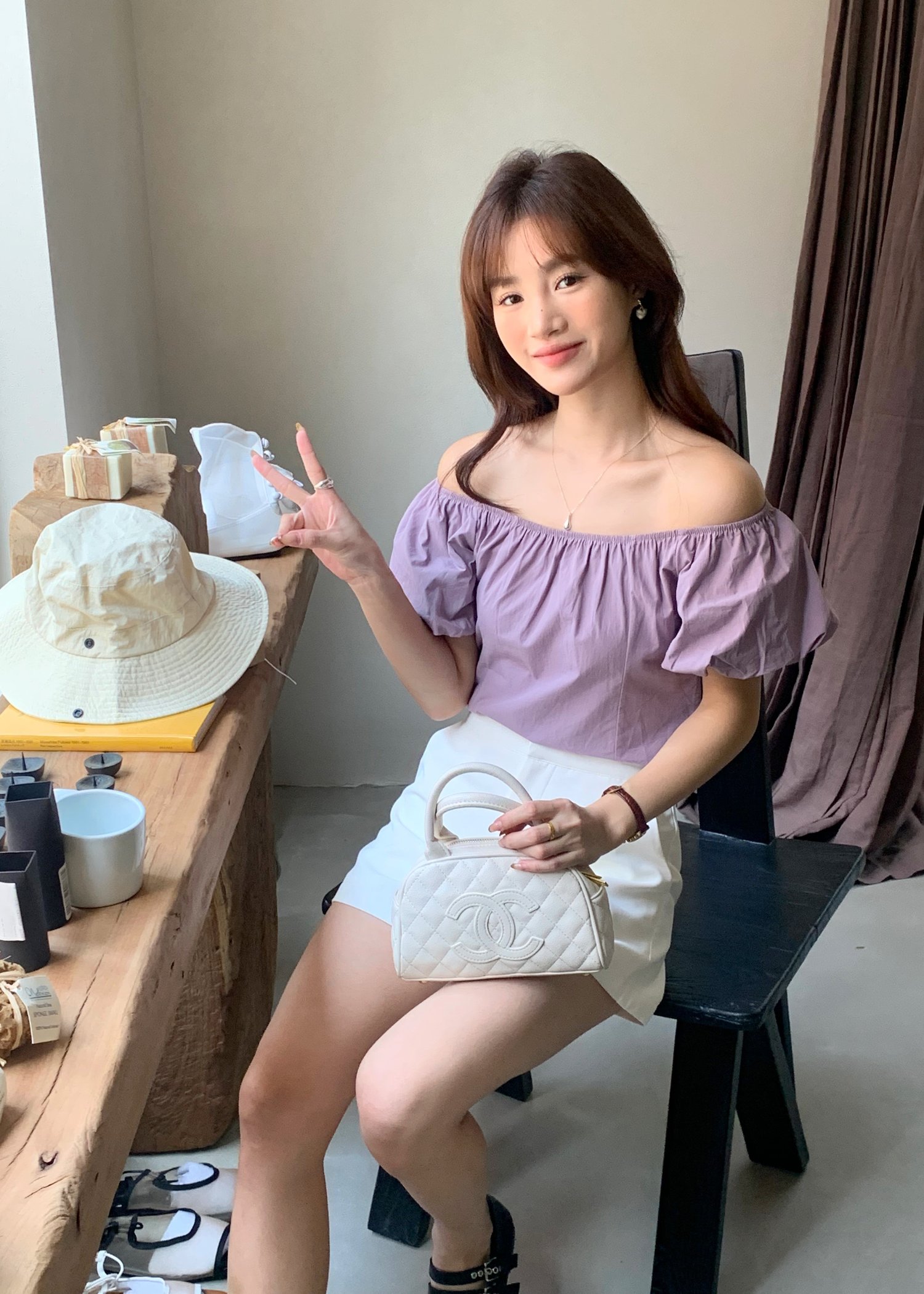 (DEFECT) Zoe Two Ways Top in Faded Purple