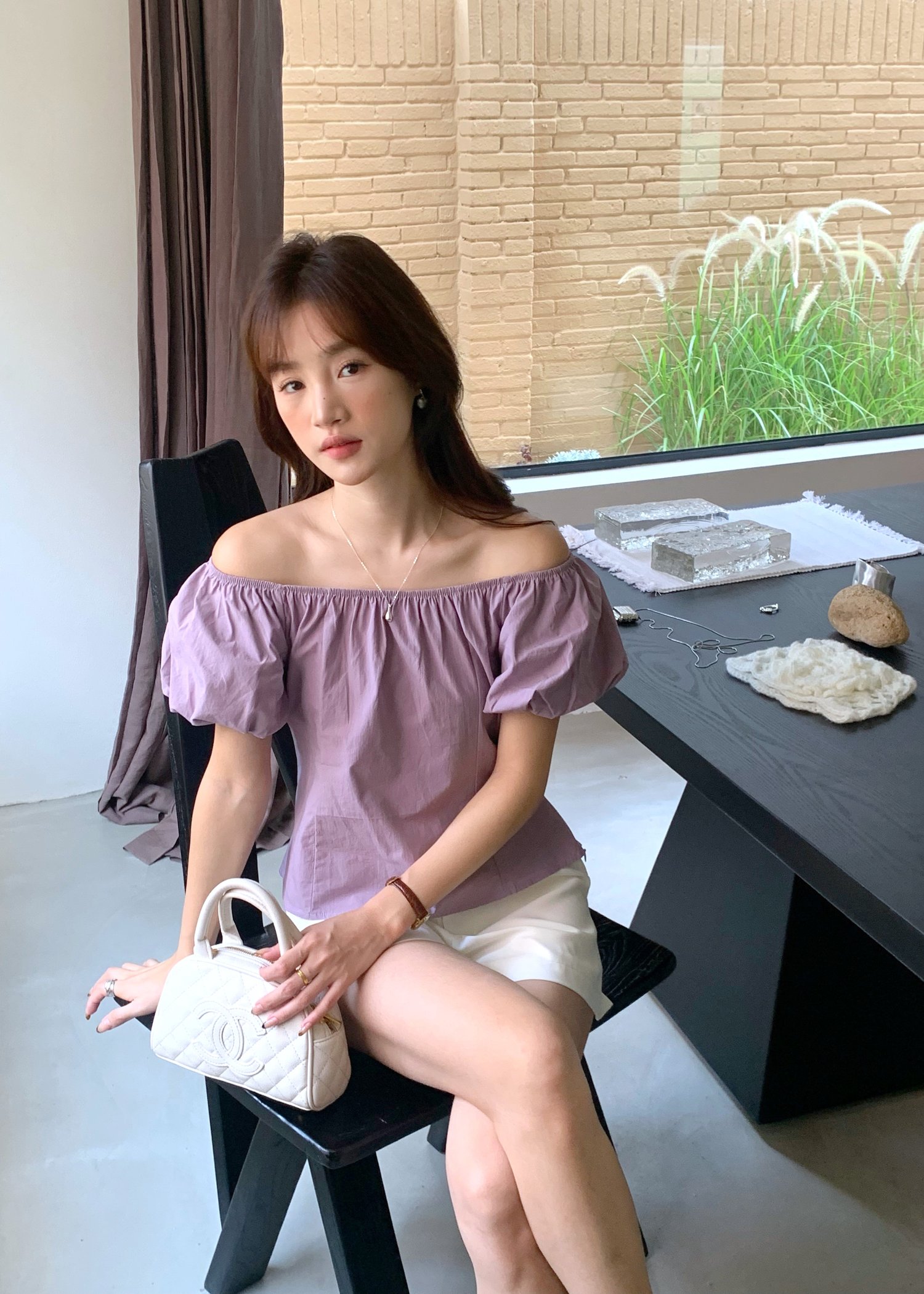 (DEFECT) Zoe Two Ways Top in Faded Purple