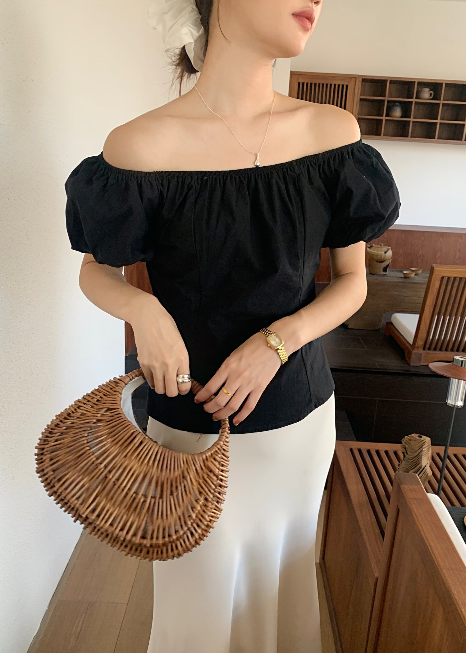 Zoe Two Ways Top in Black