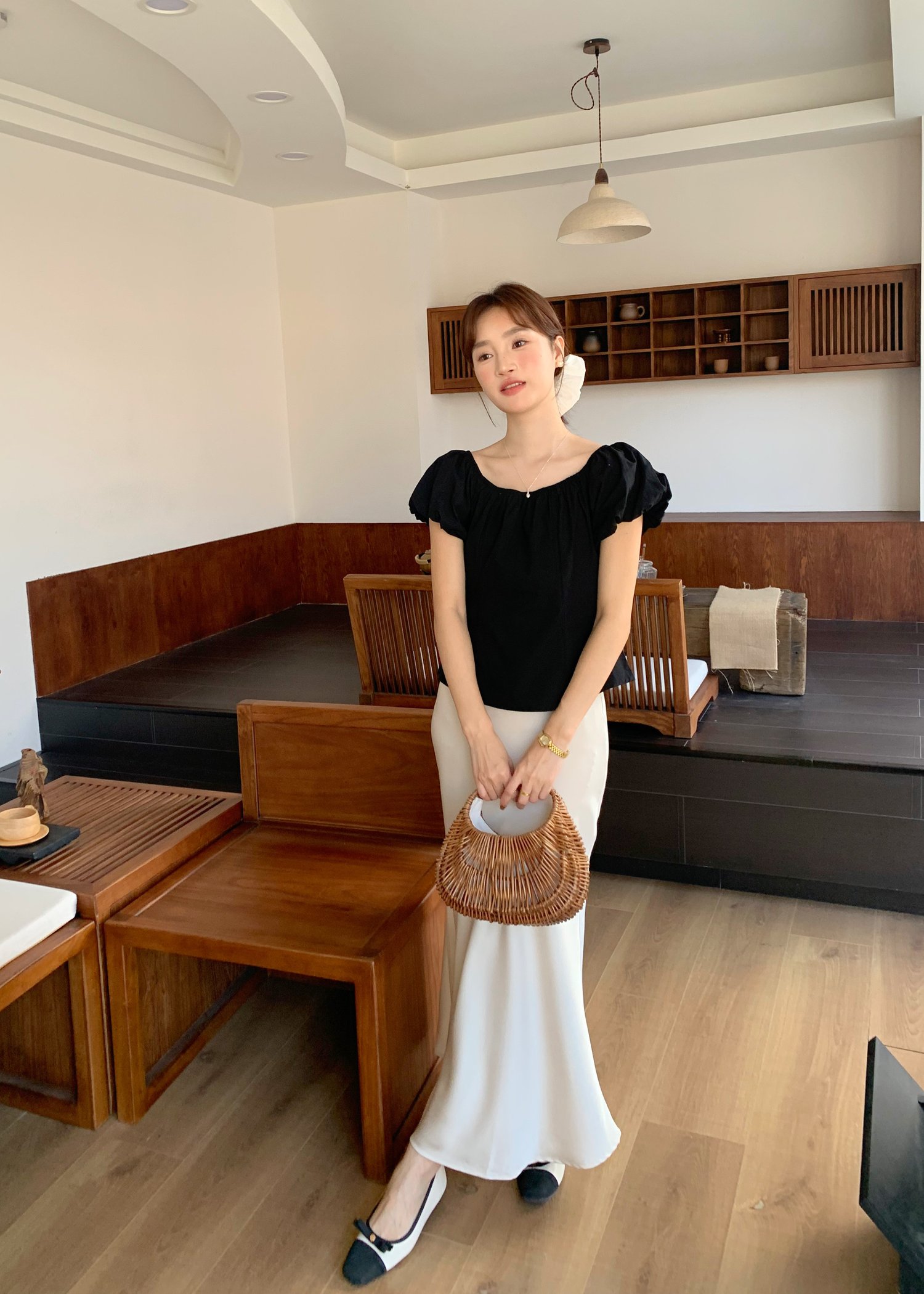 Zoe Two Ways Top in Black