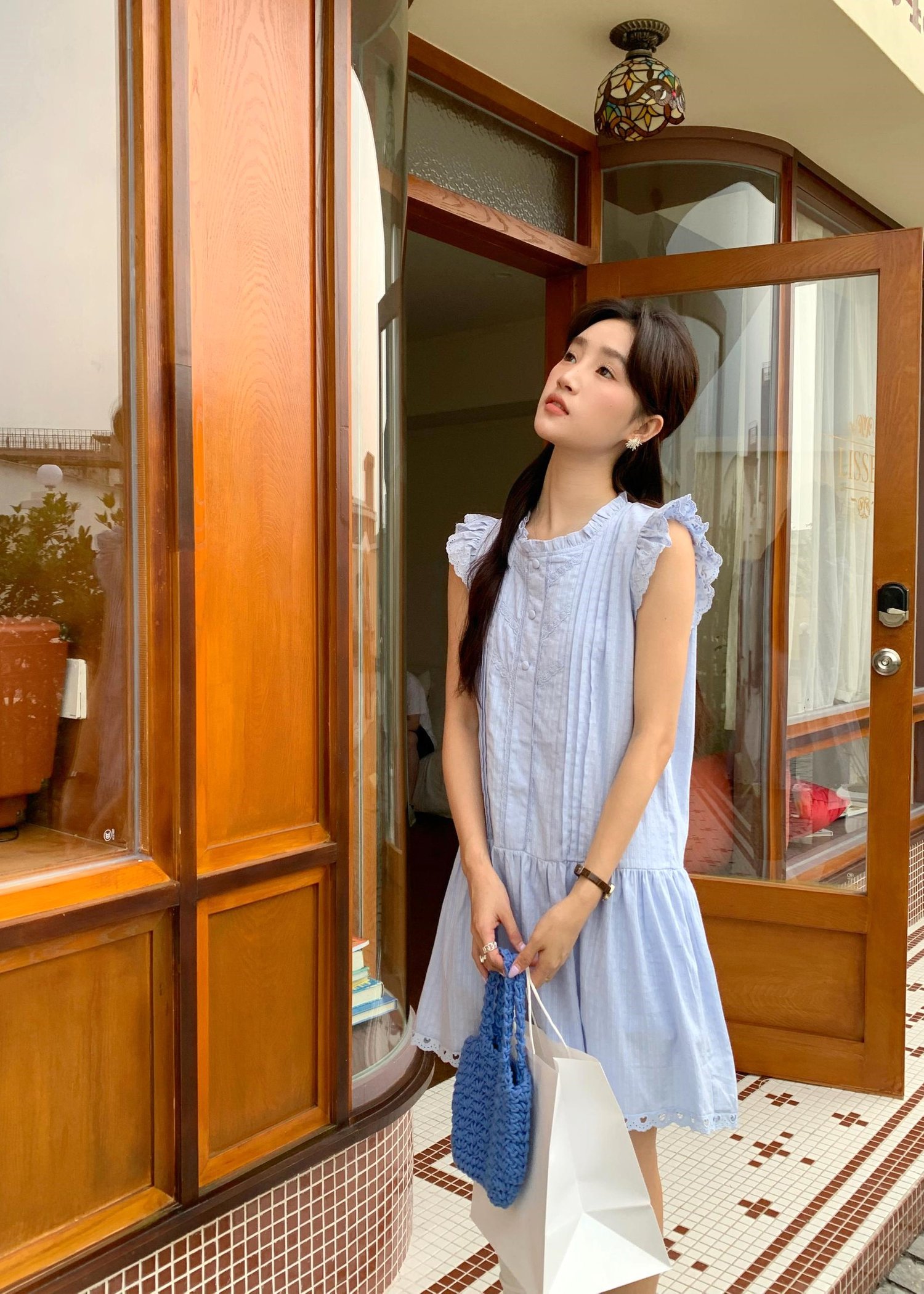 Lyra Flomance Dress in Baby Blue