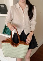Hestie Basic Cardigan in Oat