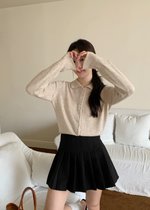 Hestie Basic Cardigan in Oat