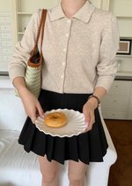 Hestie Basic Cardigan in Oat