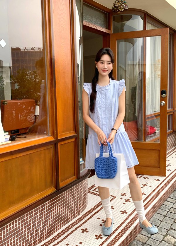 Lyra Flomance Dress in Baby Blue