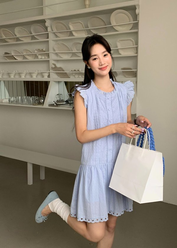 Lyra Flomance Dress in Baby Blue