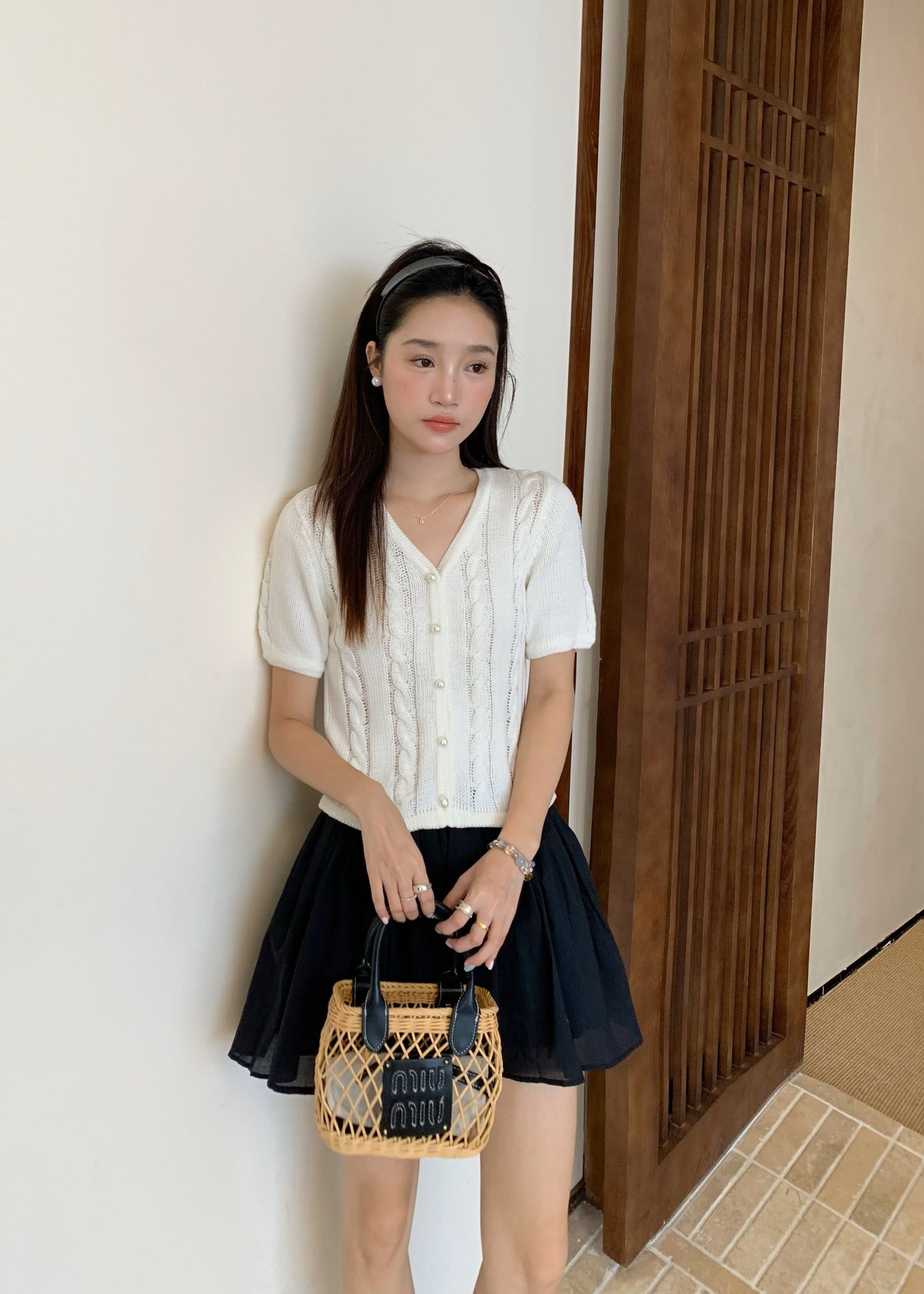 Charlotte Flare Skort in Black