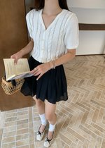 Charlotte Flare Skort in Black