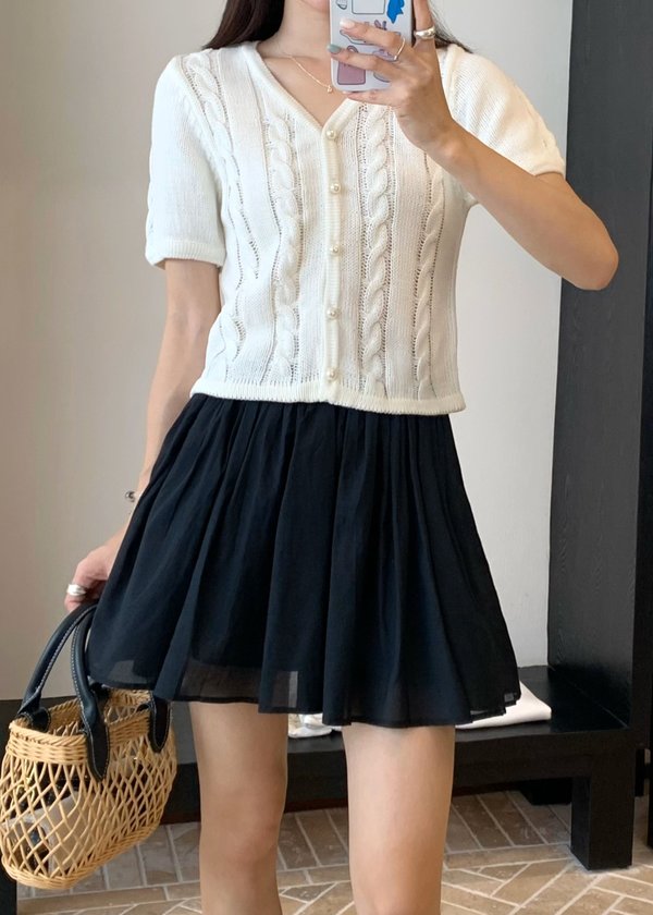 Charlotte Flare Skort in Black