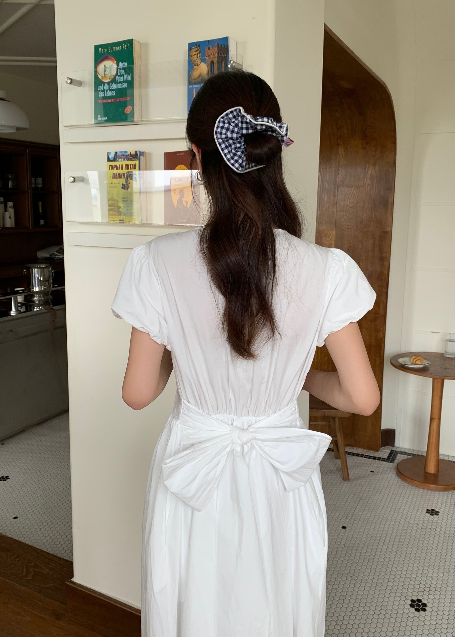 Ainsley Ribbon Maxi Dress in White