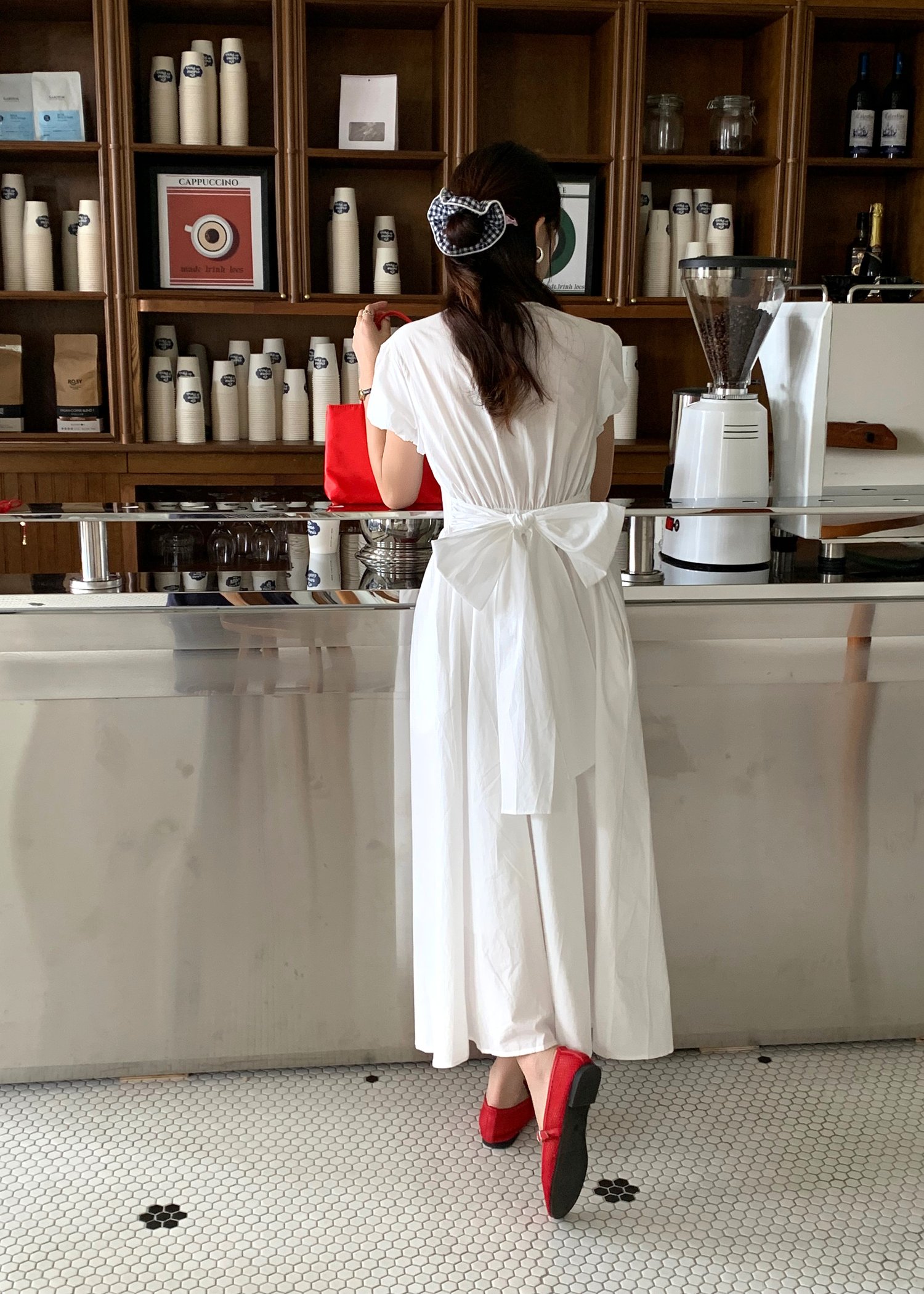 Ainsley Ribbon Maxi Dress in White