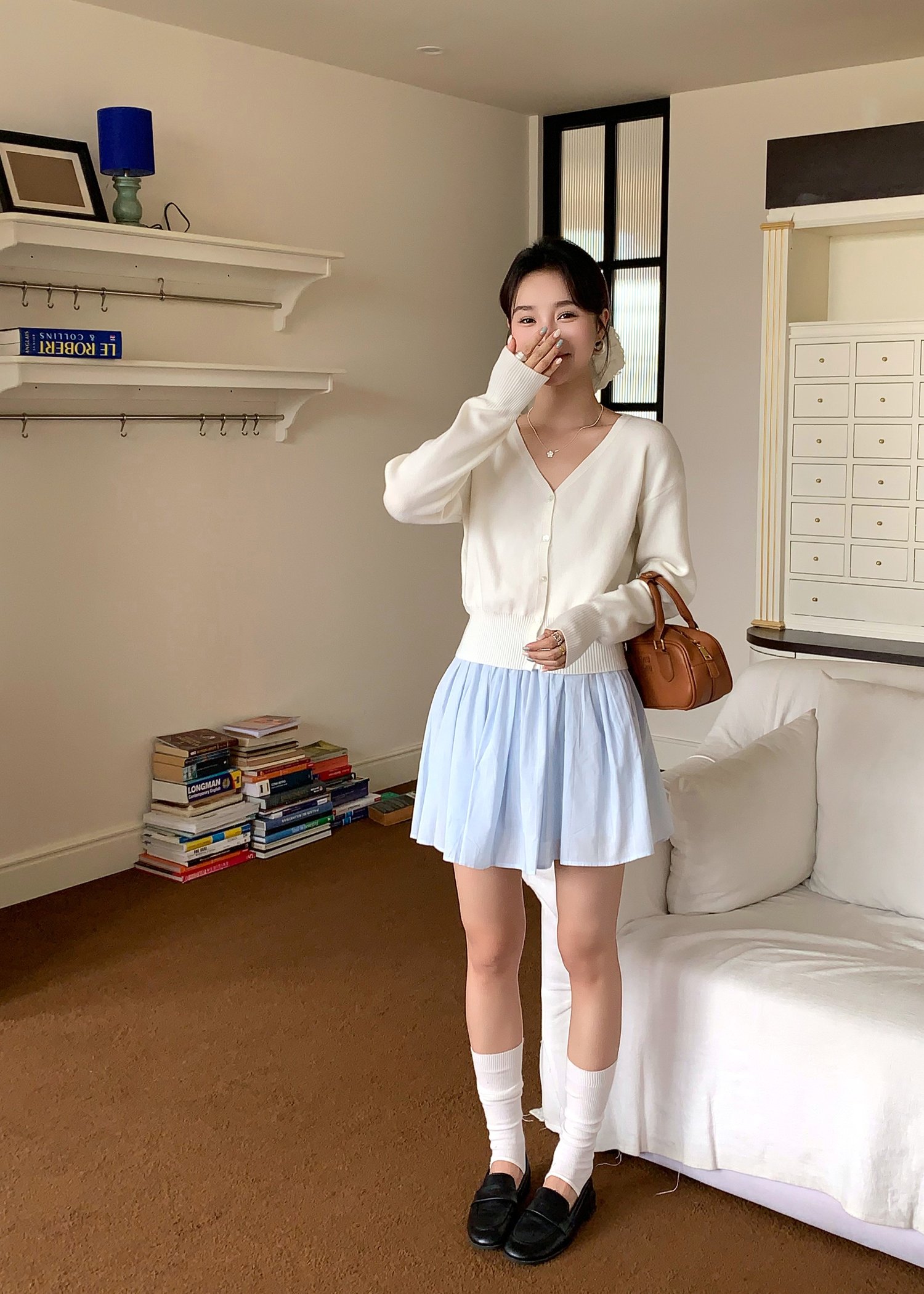 Charlotte Flare Skort in Blue