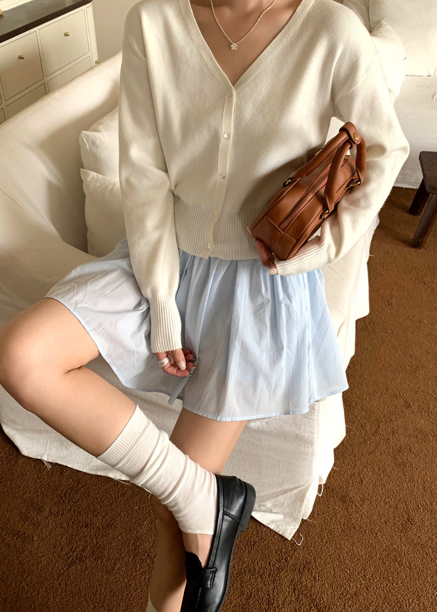 Charlotte Flare Skort in Blue