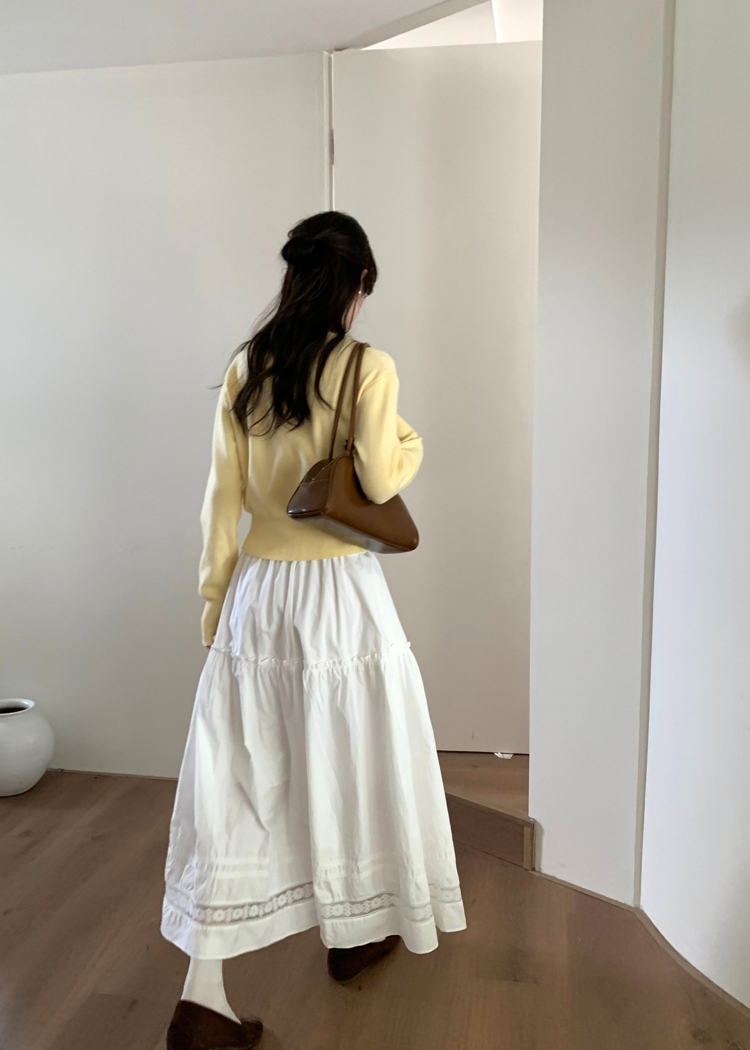 Elena Long Sleeve Knit Top in Yellow