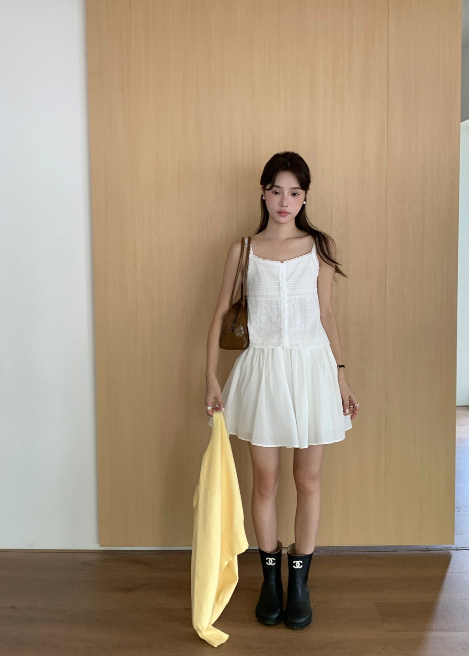 Charlotte Flare Skort in White