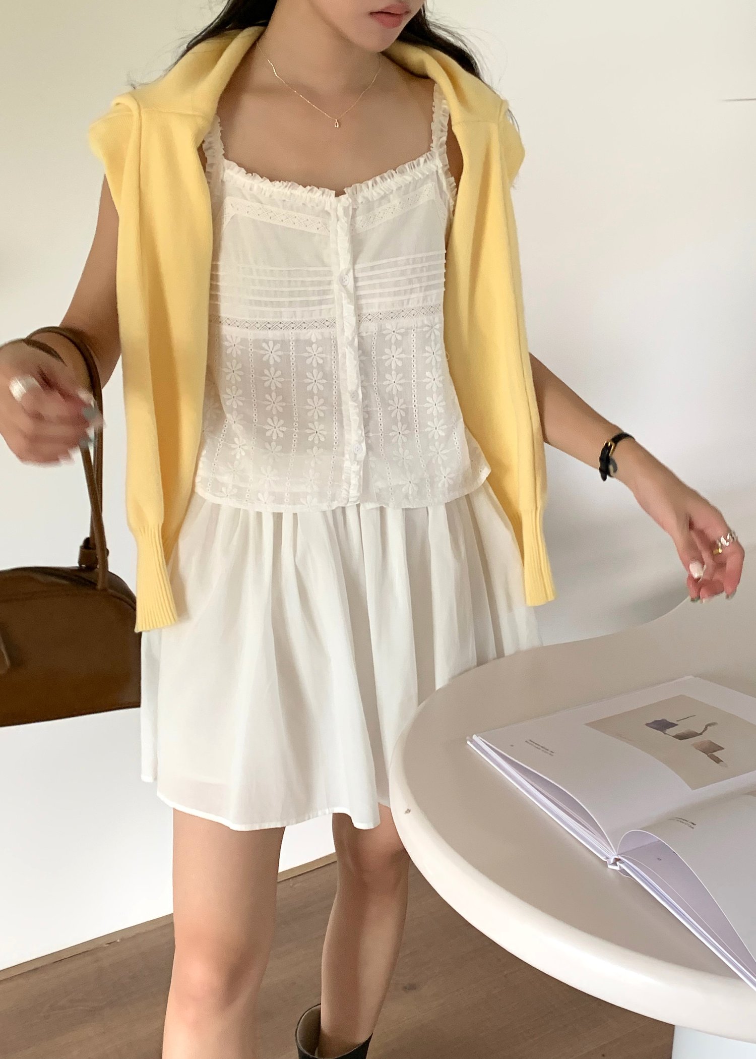 Elena Long Sleeve Knit Top in Yellow