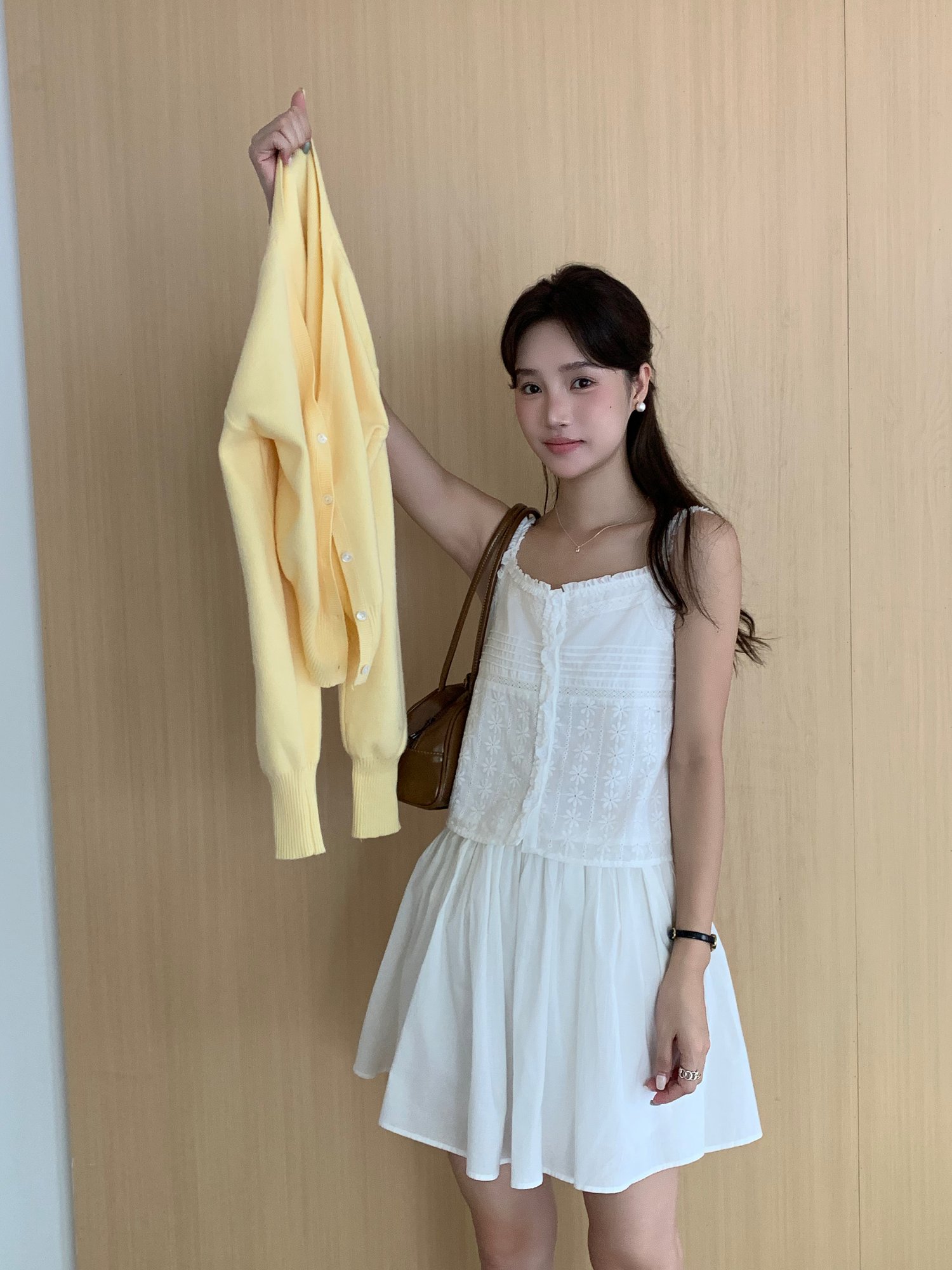 Doris Lacey Cami Top in White