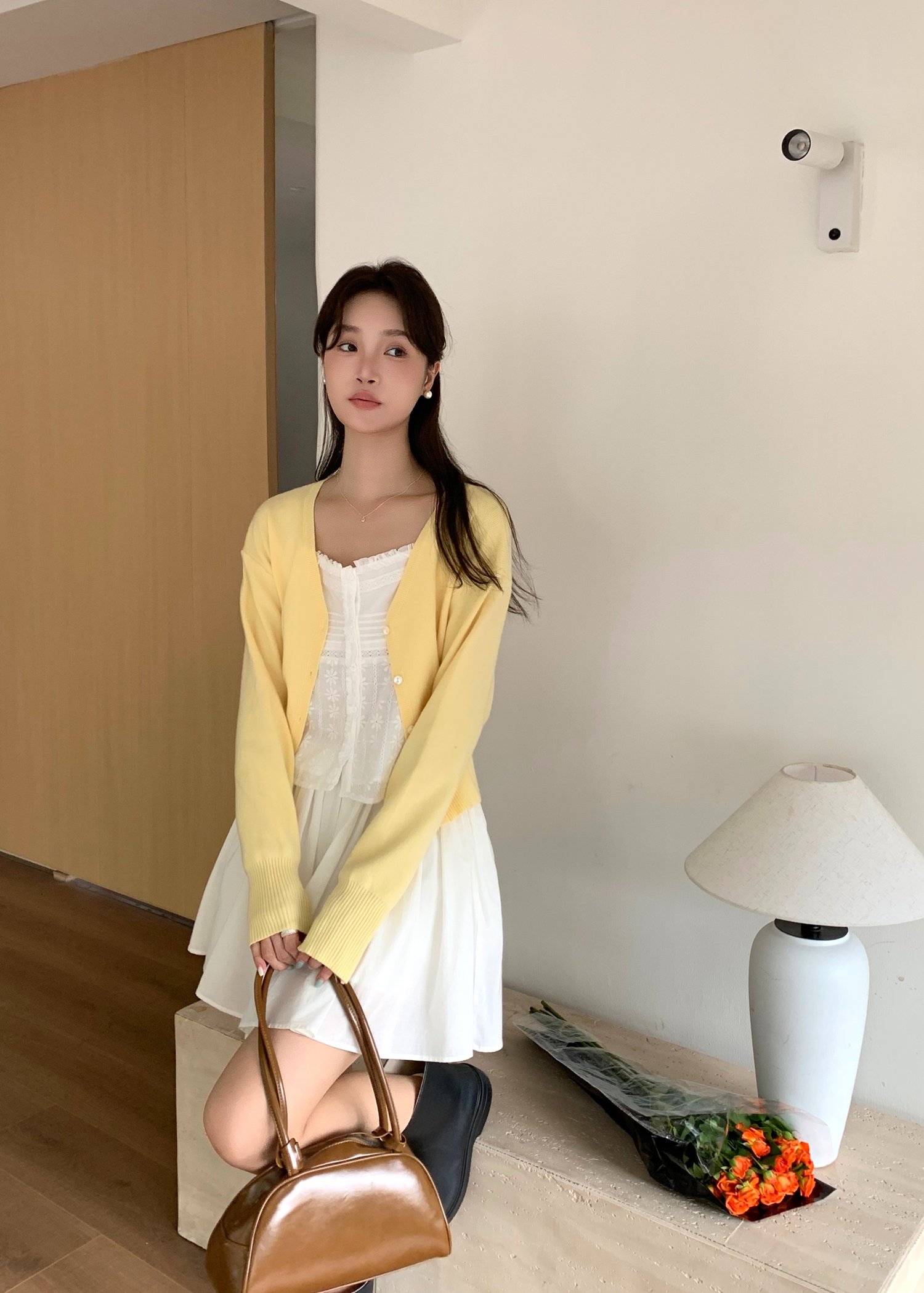 Elena Long Sleeve Knit Top in Yellow