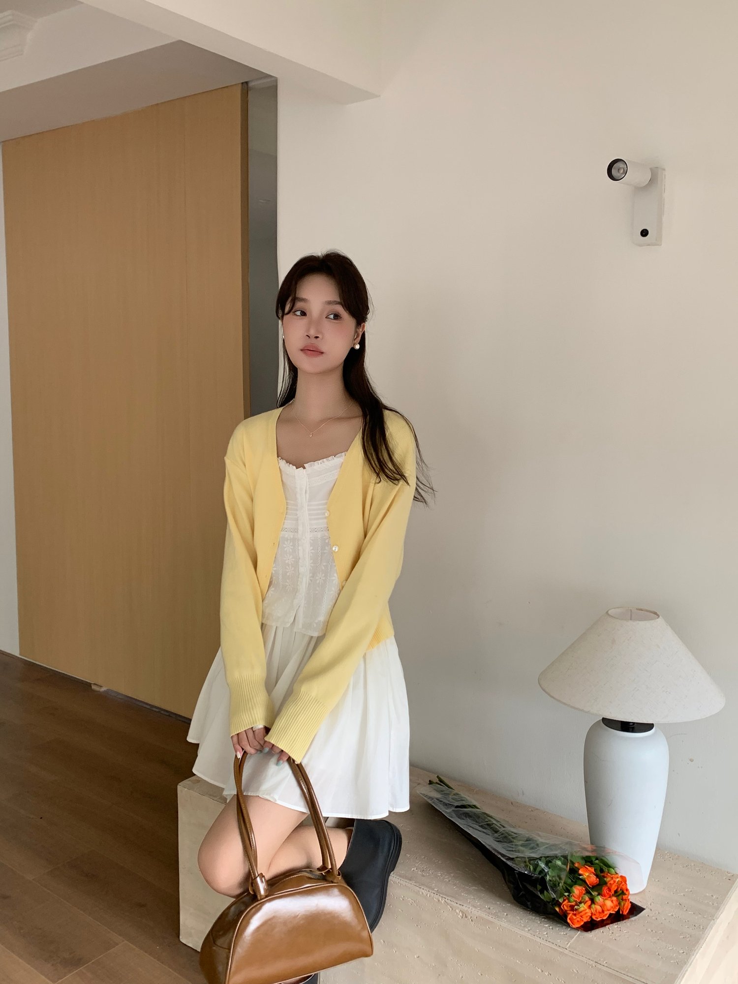 Doris Lacey Cami Top in White