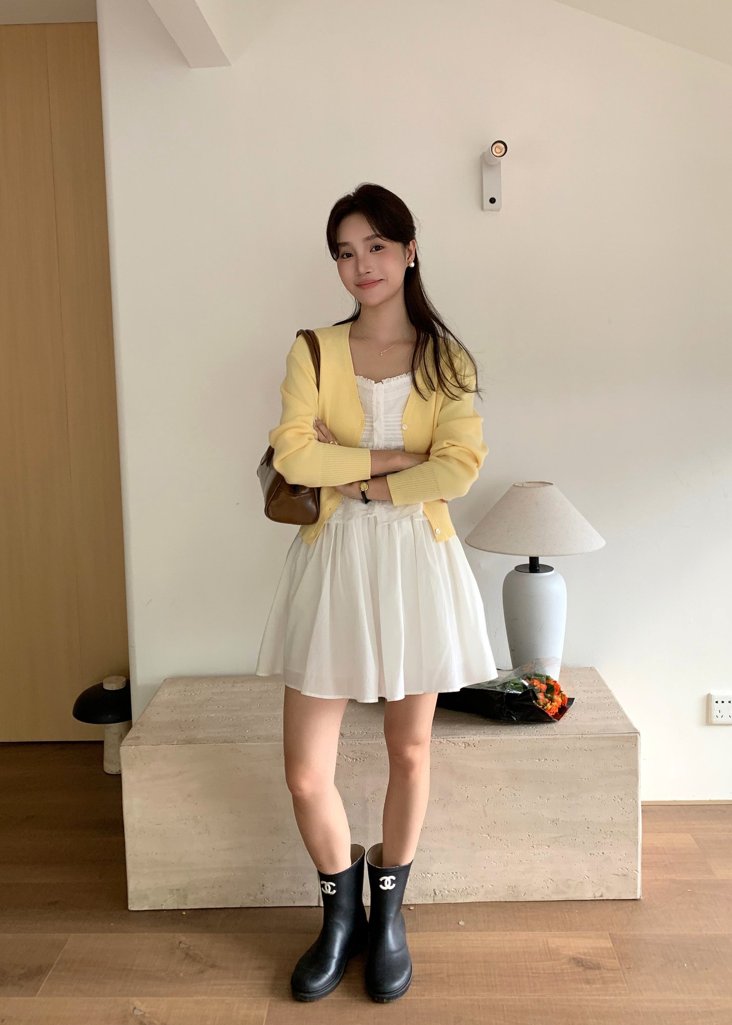 Charlotte Flare Skort in White