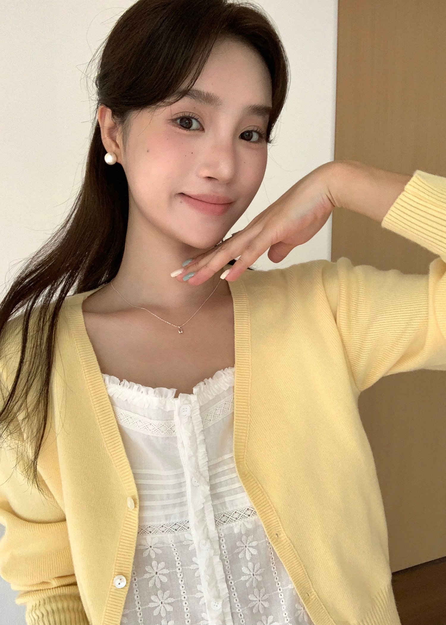 Elena Long Sleeve Knit Top in Yellow