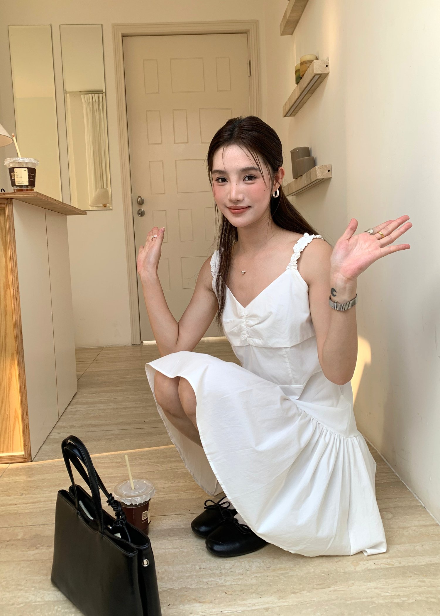 Belle Mini Dress in White