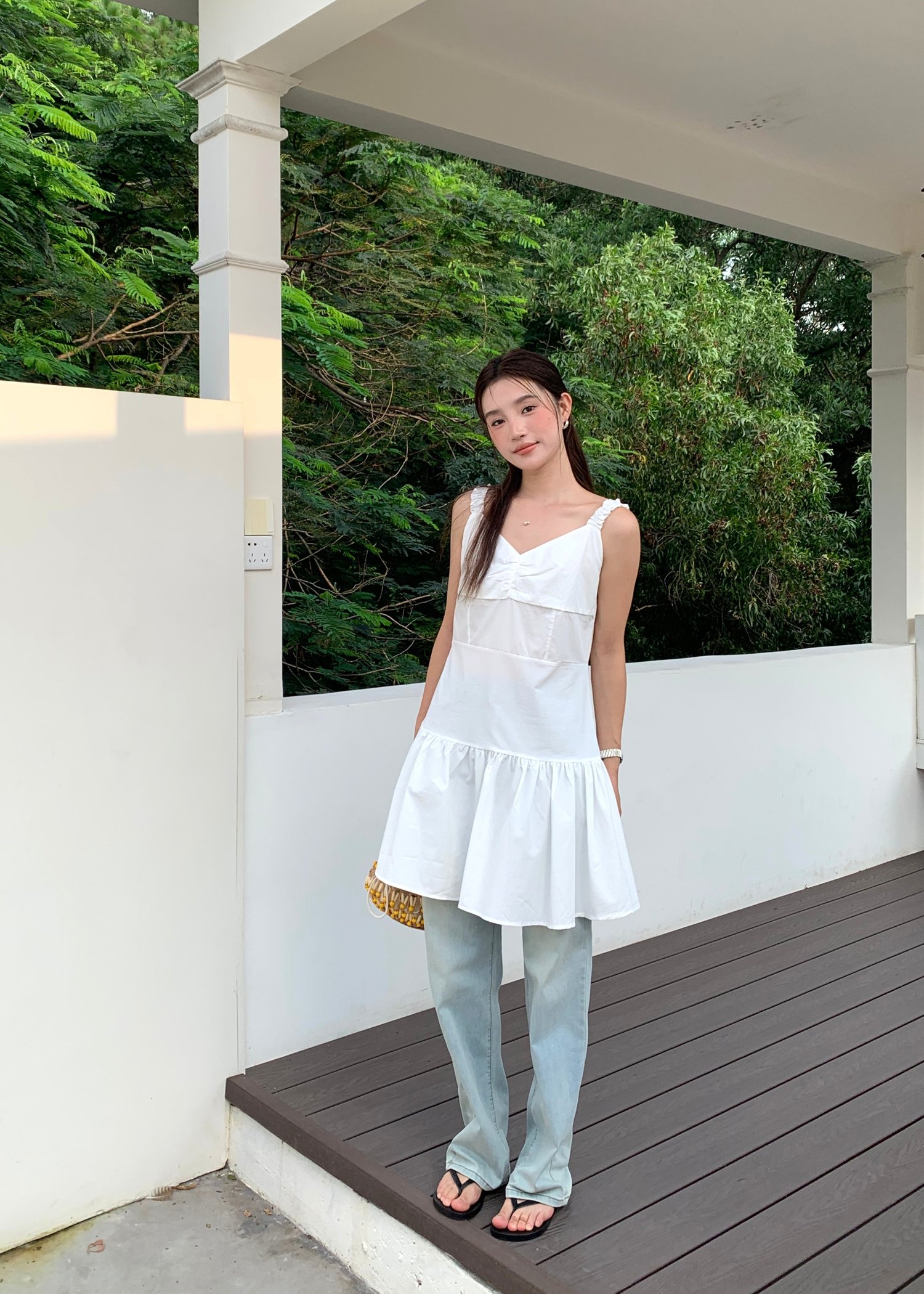Belle Mini Dress in White
