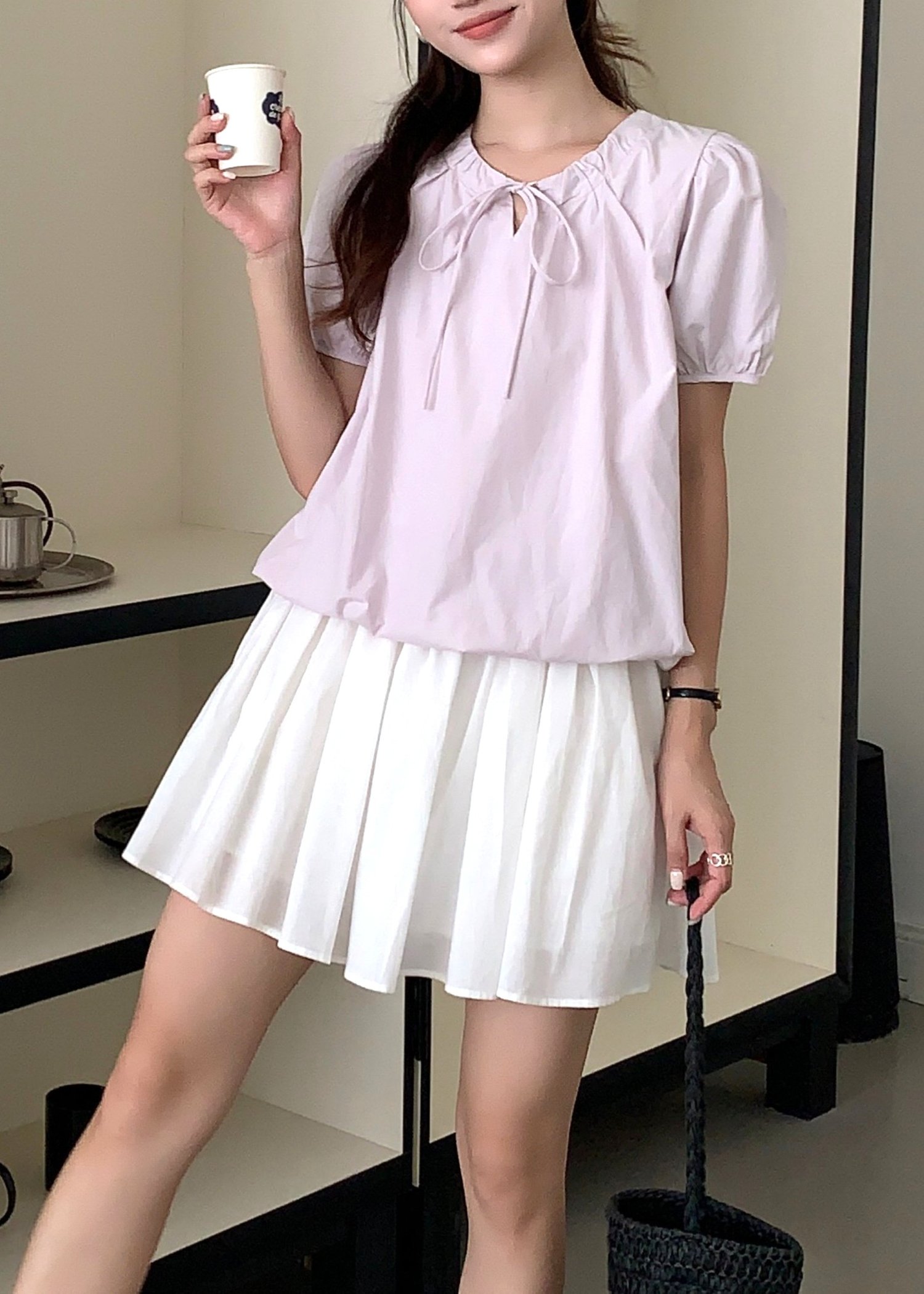 Charlotte Flare Skort in White