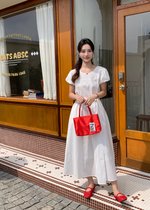 Ainsley Ribbon Maxi Dress in White