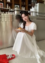 Ainsley Ribbon Maxi Dress in White