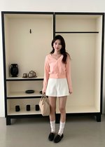 Elena Long Sleeve Knit Top in Peach