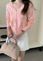 Elena Long Sleeve Knit Top in Peach