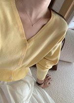 Elena Long Sleeve Knit Top in Yellow