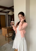 Elena Long Sleeve Knit Top in Peach