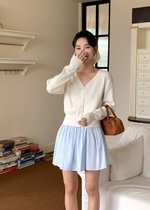 Elena Long Sleeve Knit Top in White
