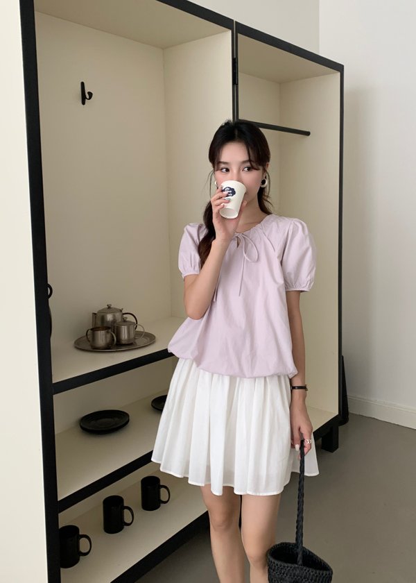 Charlotte Flare Skort in White