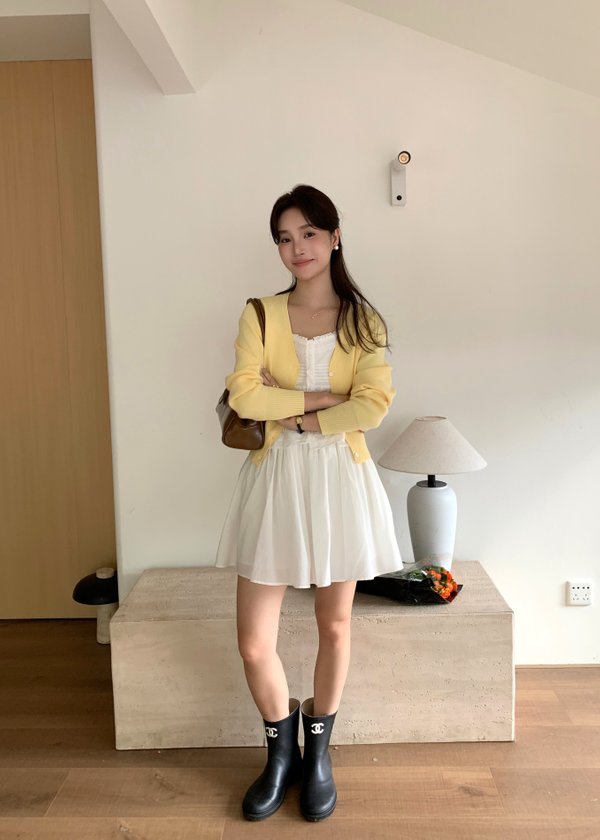 Elena Long Sleeve Knit Top in Yellow