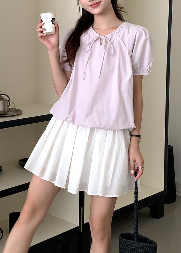 Charlotte Flare Skort in White