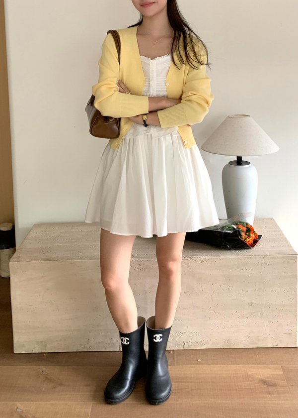 Charlotte Flare Skort in White
