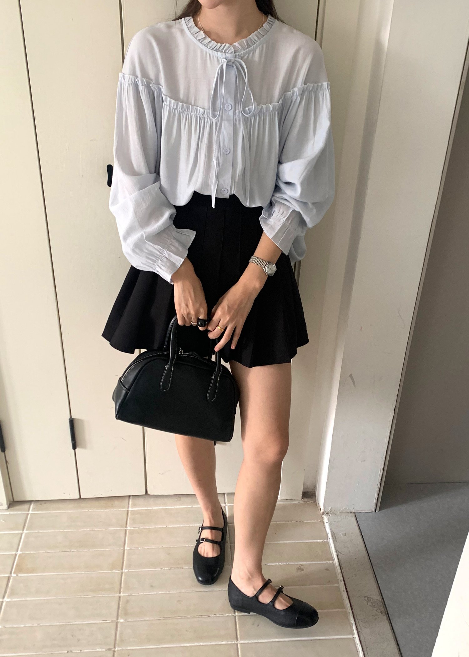 Eileen Long Sleeve Blouse in Blue