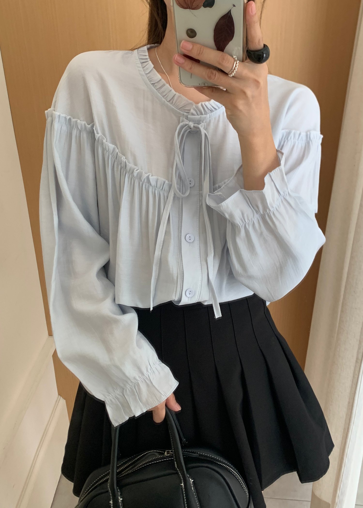 Eileen Long Sleeve Blouse in Blue