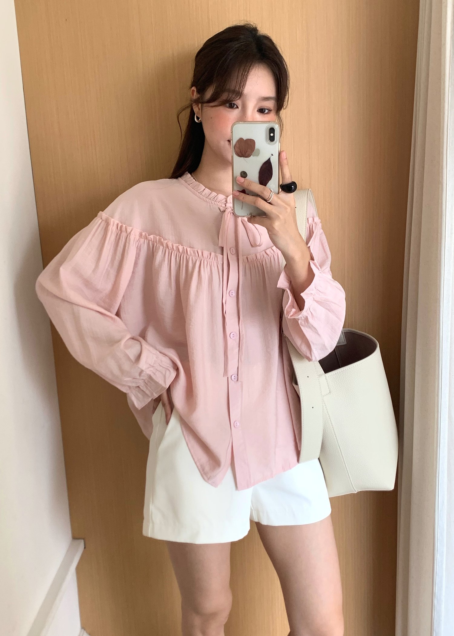 Eileen Long Sleeve Blouse in Pink