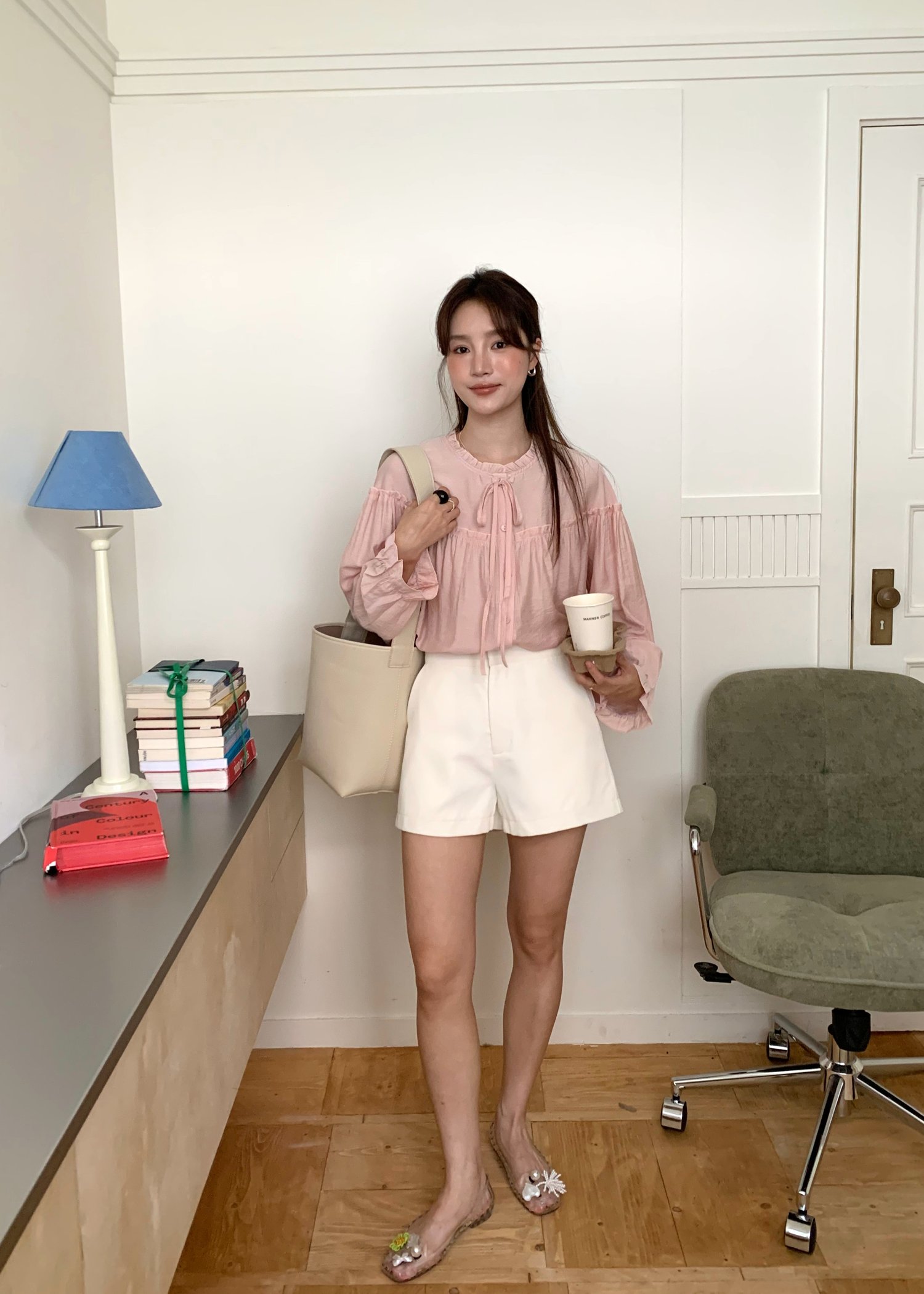 Eileen Long Sleeve Blouse in Pink