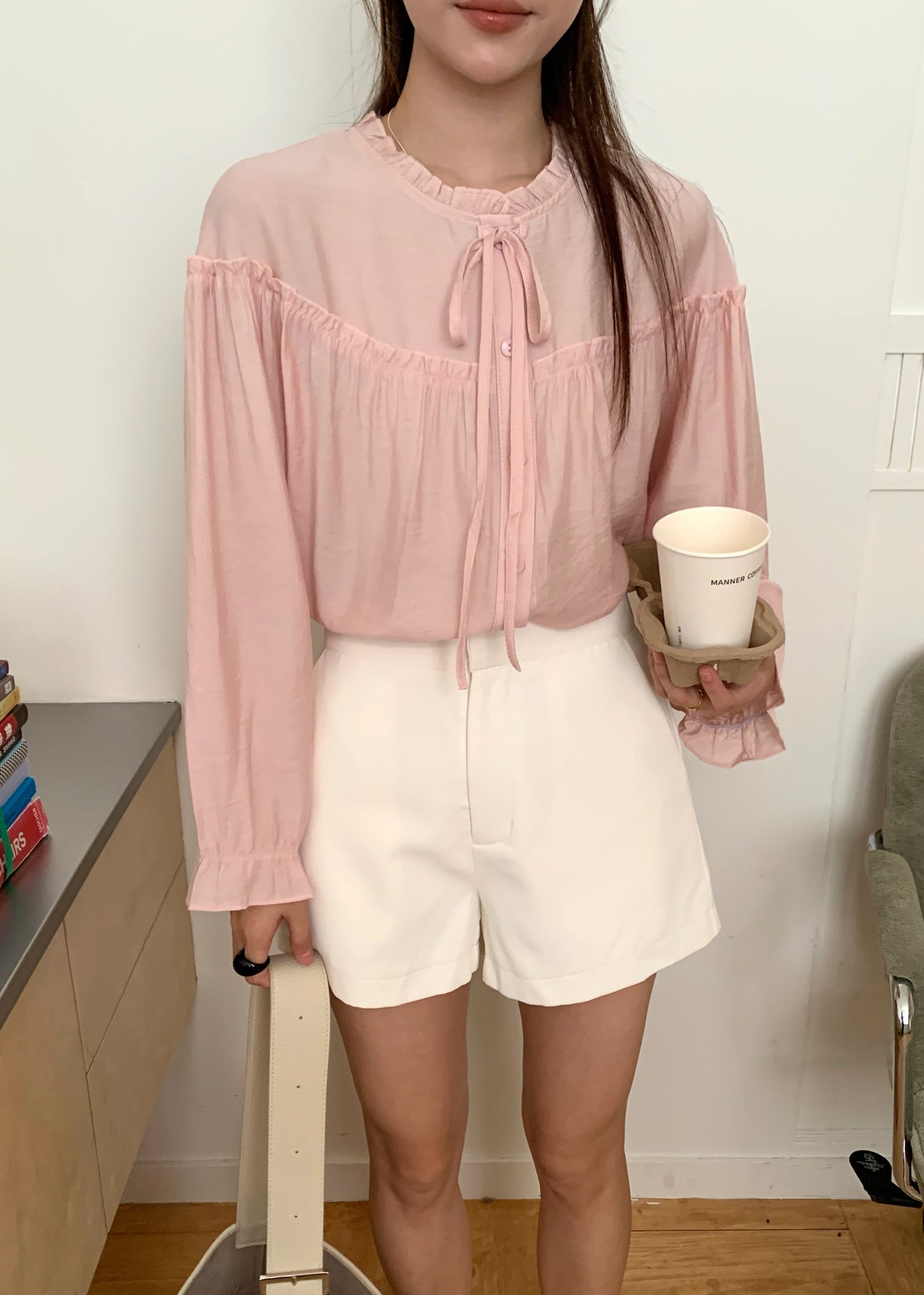 Eileen Long Sleeve Blouse in Pink
