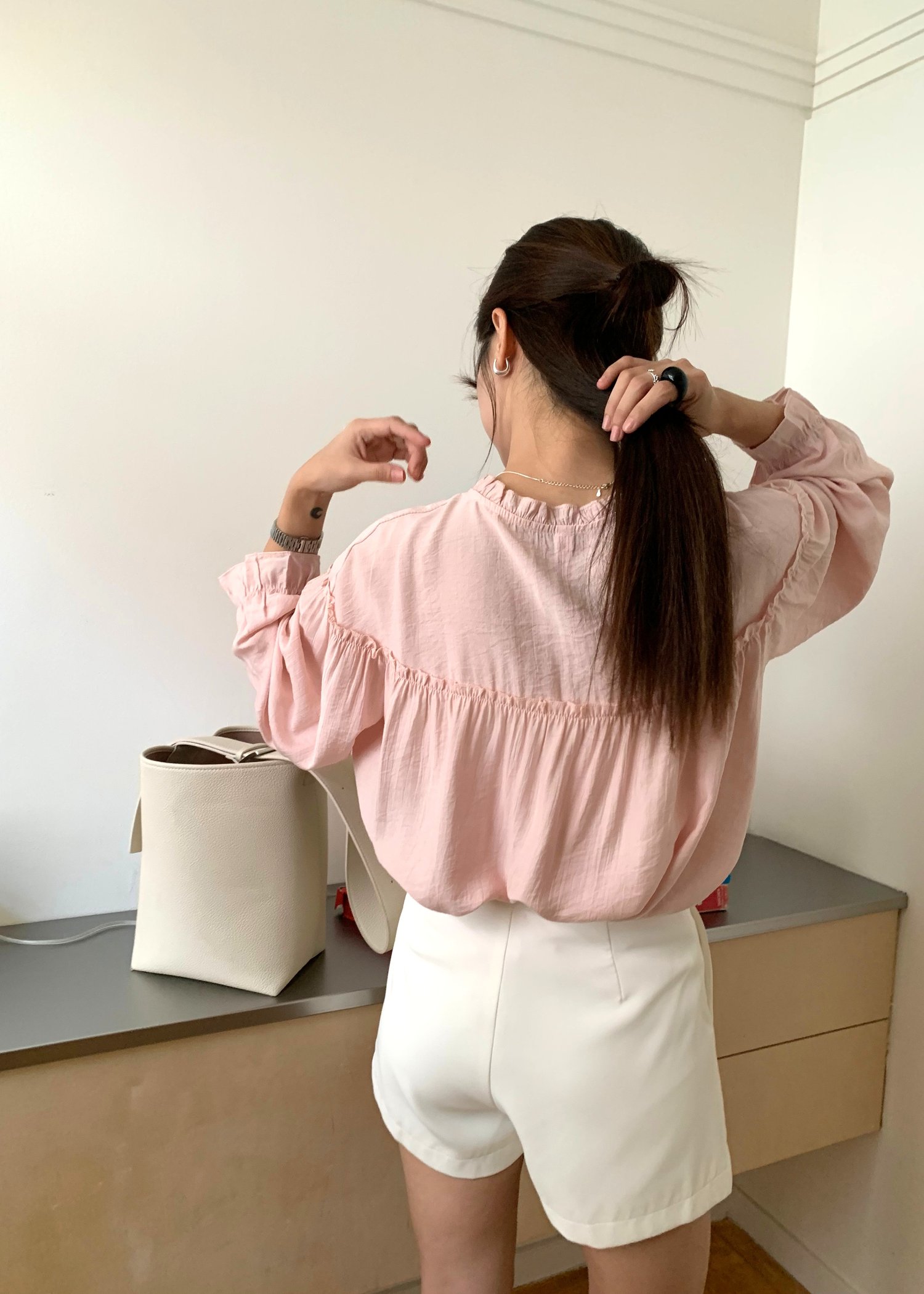 Eileen Long Sleeve Blouse in Pink