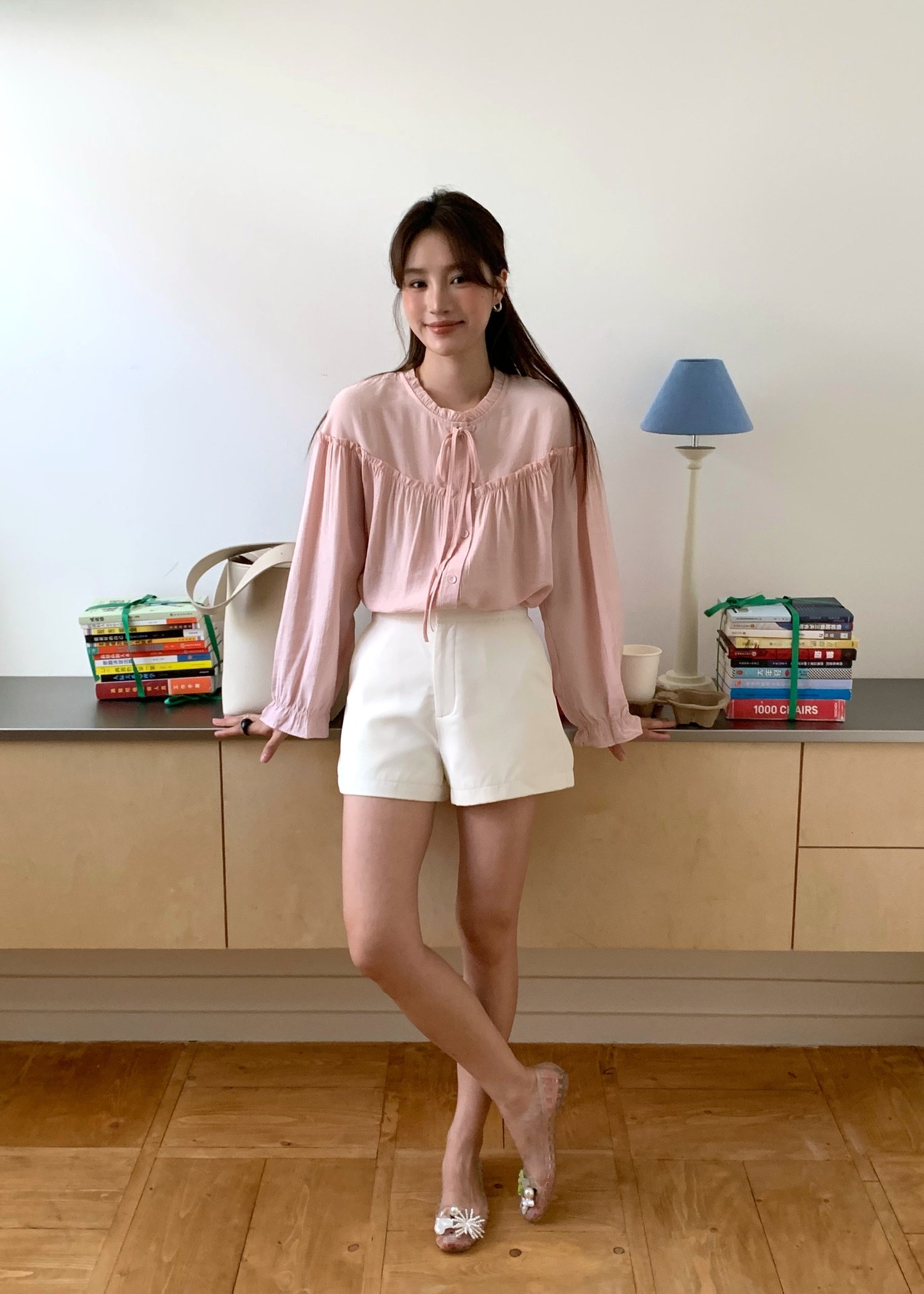 Eileen Long Sleeve Blouse in Pink